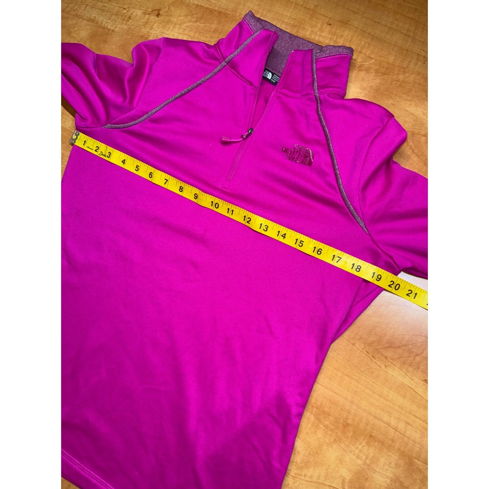 The North Face Womens Pink Purple Quarter Zip Pullover Long Sleeve Shirt Medium - Picture 7 of 7
